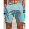 Nuevos shorts de playa deportivos de moda para hombre con estampado digital 3D transfronterizos europeos y americanos 2025, shorts atléticos casuales