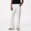 Novedad Primavera 2025 Jeans Blancos para Hombre, Corte Holgado, Talla Grande, Gama Alta, Pantalones Casuales de Pierna Recta, Marca de Tendencia