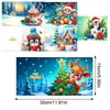 Tarjetas de Felicitación Navideñas Populares Transfronterizas Multiserie Hechas a Mano con Diamantes Juego de 9 Piezas con Sobres Pegatina de Diamante Dibujos Animados Juego de 6 Piezas