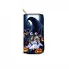 Cartera Larga con Cremallera Pu Calavera Transfronteriza 2025 Christmas Horror Night Cartera de Mano con Impresión de Imagen