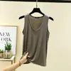 Nuevo Top sin Mangas de Modal para Mujer Tallas Grandes, Camiseta Base Delgada Holgada de Verano Talla Grande, Top Versátil para Estar en Casa