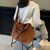 Bolso Tote Retro de Ante Esmerilado para Mujer 2025 Nuevo Primavera Versátil Hombro Axila Bolso Cubo de Compras