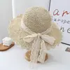 Sombrero de Paja para Mujer, Sombrero de Playa de Verano, Sombrero con Protección Solar, Sombrero de Pescador, Sombrero de Sol de Ala Ancha, Sombrero de Playa para Exteriores