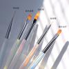 Caneta de manicure japonesa Caneta de varredura Aurora Caneta de fototerapia Cabeça redonda Nail Art Color Painting Pen Halo Brush Conjunto completo de ferramentas
