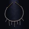 Cadena para la frente con borlas de circonitas de verano, estilo étnico europeo y americano, cadena para el cabello con diamantes de imitación para novia, accesorios para el cabello, cadena para el cabello para mujer