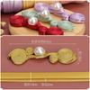 Hebilla de cheongsam, hebilla de Ruyi de perla brillante, botón chino tejido a mano, estilo antiguo, botón decorativo hanfu, accesorios para mujeres