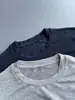 Camiseta de Mujer BORBOTIE 2026 Primavera y Otoño Nueva LP Clásica Mezcla de Cachemir y Seda Top de Cuello Redondo