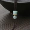 Pingente de Jade Jadeíta Cordão para Pingente de Pescoço Corda Guanyin Jade Pei Pingente de Jade com Inlay de Ouro Cordão para Pingente de Pescoço Corda para Pingente de Jade para Homens e Mulheres