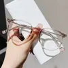 Armações de Óculos Estilo Novo para Mulheres, Hastes de Acetato, Armação de Tr90, Armação Quadrada, Emagrecimento Facial, Aparência Natural, Estilo Simples de Estudante, Uso Diário