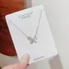 Colar com Design Levemente Luxuoso e de Nicho, Nova Corrente para Clavícula Tendência Estilo Ins com Fecho de Segurança Borboleta, Acessório de Joia Simples e Versátil