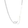Dulce Fresca Chica Picante Puntada de Diamante Collar de Perlas Acero de Titanio Accesorios de Hip Hop de Nicho de Lujo Ligero para Mujer Diseño Cadena para Clavícula