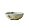 Porcelana Azul y Blanca de las Dinastías Tang y Song con Diseño de Orquídea Mariposa Pintada en Oro Rojo, Taza Redonda Grande para Té Pu'Er para Uso en Casa, Taza de Maestro, Taza de Degustación