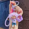 Llavero de Chica de Cabello Largo y Ondulado Creativo de Dibujos Animados Lindo Exquisito Adorno para Correa de Teléfono Colgante de Bolso Pequeño Regalo