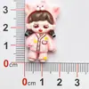Accesorios de Resina Caricatura Chica Linda Infantil Hecho a Mano DIY Pegamento de Crema Imán para Refrigerador Pasador Joyería Materiales