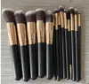 Kit de Pincéis de Maquiagem Transfronteiriço com 14 Peças, Pincel para Pó com Cerdas Macias, Kit de Pincéis Amazon Beauty
