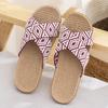 Pantuflas de lino para parejas, para interiores, de madera, antideslizantes, de suela gruesa, para hombres y mujeres, de verano, venta al por mayor