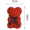Oso de Rosas de 25 cm Regalo para el Día de San Valentín, Día de la Madre, Cumpleaños Admite Procesamiento Personalizado Arte Floral Flores Eternas Flores Hechas a Mano