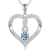 Colgante de corazón eterno de plata s925 transfronterizo europeo y americano, collar de corazón de Amazon, joyería de moda, collar que combina con todo.