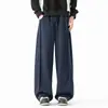 Pantalones deportivos holgados de pierna ancha de estilo americano, de marca moderna, grises inclinados, resistentes, de pierna recta y caída suave, para hombre y mujer, casual deportivo para otoño.