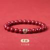 Joyería Huiya Pulsera de Cinabrio de Mineral Crudo Natural Pulsera Guardián del Año de Nacimiento para Mujer Alto Contenido Amuleto de Arena de Oro Púrpura