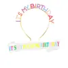 Diadema de Cumpleaños para Celebridad de Internet con Letras "Es Mi Cumpleaños" Colorida con Goteo de Aceite Diadema Arcoíris Diadema para Fiesta de Cumpleaños