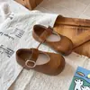 Zapatos Pequeños de Cuero para Niñas 2026 Primavera y Otoño Zapatos Individuales para Bebés Estilo Coreano Plateados de Punta Redonda Zapatos de Princesa Suela Suave Mocasines Bajos