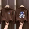 Roupa de Baixo Infantil Gola Alta Meia Outono/Inverno Novo Estilo Veludo Alemão Roupas de Outono para Meninos Top de Manga Longa Quente e Versátil para Crianças de Meia-Idade a Mais Velhas