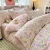 Juego de cuatro piezas 100% algodón puro de Xinjiang Clase A, ropa de cama totalmente de algodón apta para dormir sin ropa, grado para madre y bebé, incluye sábana y funda de edredón, juego de tres piezas para dormitorio