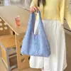 Bolso Chaleco de Hombro Único Plisado Fresco y Sencillo Ins Casual de Gran Capacidad Bolso de Compras Versión Coreana Bolso Escolar Sencillo para Estudiantes