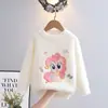 Suéter para Niña con Forro de Felpa, Suéter de Punto Grueso, Nuevo Estilo Otoño e Invierno 2026, Suéter de My Little Pony para Niñas