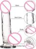 Masturbador femenino, consolador de simulación, juguetes sexuales, pene falso manual, tapón anal de cristal transparente, comercio exterior, gran oferta