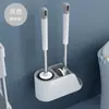 Conjunto de Escova Sanitária Transfronteiriça Banheiro Três em Um Escova Sanitária de Silicone TPR Criativa Doméstica Limpeza Doméstica Escova Sanitária