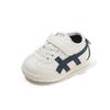 2025 primavera nuevos zapatos para niños al por mayor zapatos deportivos de suela blanda de cuero para niños zapatos coreanos Forrest Gump zapatos blancos