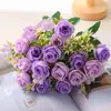 Flores Artificiais Flores Falsas Buquês Flores Artificiais Rosa Flores de Casamento Flores Feitas à Mão Cena de Flores Artificiais Decoração Enfeites de Flores Artificiais