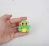 Pingente de Tartaruga Ninja Tricotado à Mão Desenho Animado Anime, Chaveiro de Animal Crochê em Lã, Pingente de Bolsa de Tartaruga Feito à Mão
