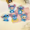 Tarjeta Grande de Dibujos Animados Stitch Azul Accesorios de Resina Hechos a Mano DIY Pasador Diadema Llavero Imanes para Nevera Accesorios Lote