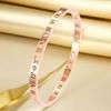 Pulsera de moda transfronteriza pulsera de joyería para mujer pulsera acero inoxidable con taladro hueco hebilla de acero titanio joyería simple coreana