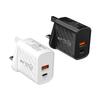 Padrão Britânico Grande Sarja Carregador 1Usb+Pdqc3.0 12W Cabeça de Carregamento Adaptador Tipo-C Fonte de Alimentação Carregamento Rápido
