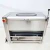 Máquina peladora de patatas, Máquina peladora de jengibre comercial, Máquina limpiadora de rodillos cepillo para batatas y patatas, Línea de procesamiento de verduras