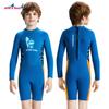 Traje de buceo para niños de 2,5 mm, manga larga, cálido, pantalones cortos de surf y esnórquel resistentes al frío.