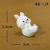 Micro Paisaje Dibujos Animados Conejito Lindo Hogar Conejo Cola Larga Coche Resina Manualidad DIY Decoración Accesorios Pequeños