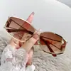 Estilo Sexy Y2K Deseo Puro Gafas de Sol para Ciclismo de Exterior para Mujer Sentido Tecnológico Gafas de Sol con Corte Metálico Gafas de Sol para Montañismo