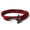 Pulsera de Moda Negra de Estilo Marino con Ancla, Tejida a Mano, Multicapa de Nylon para Hombres y Mujeres