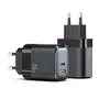 Cargador Rápido de Nitruro de Galio GaN de 45W Estándar de la UE Puerto Dual A+C Cabezal de Carga PD para Teléfono Apple En Stock