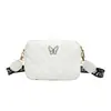 Bolsas Infantis de Comércio Exterior Transfronteiriço, Bordado de Losango da Moda, Bolsas de Ombro para Meninos e Meninas, Porta-Moedas de Bebê Fofo de Borboleta Pequena