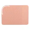 Venta caliente almohadilla de silicona aislante térmico rizador de pelo alisador de pelo rizador stick antideslizante almohadilla de silicona almohadilla de almacenamiento para plancha de pelo cubierta protectora