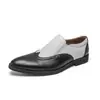 Mocassins de couro masculinos plus size transfronteiriços, sapatos formais de bico fino para negócios, sapatos casuais slip-on para dirigir para homens