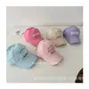Gorra bordada con letra estilo coreano para niños, gorra simple versátil para el sol, gorra de béisbol con forma cóncava para niños y niñas