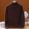 Nuevo Suéter de Punto de Lana Pura de Cuello Alto Manga Larga Color Sólido Acanalado para Niños Ropa para Niños Otoño/Invierno 2026