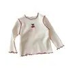 Camiseta Base Cereja para Meninas Outono 2025 Novo Estilo Coreano Moda Camada Interna Top Camiseta para Meninas